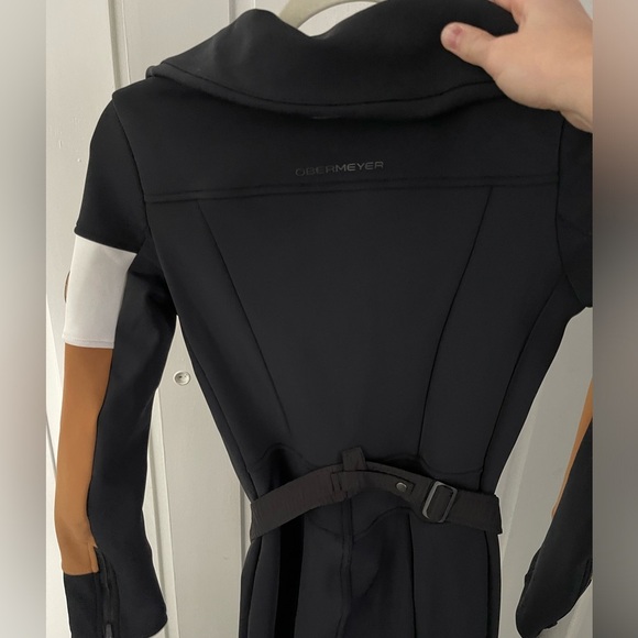 Obermeyer Kitt ITB Softshell Luxury Designer Ski Suit Womens 4 Black/Tan - Picture 6 of 10